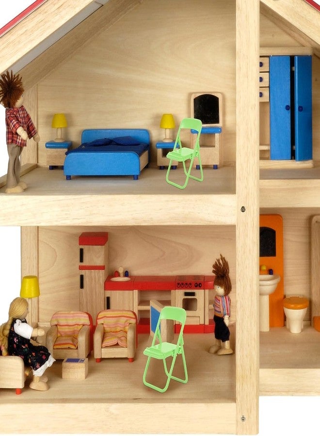 Zhuluck 3 Pcs Green Mini Folding Chairs, Dollhouse Folding Chair Miniature Novelty Mini Folding Chair Phone Holder 1:12 Scale Action Figure Accessories for Desktop Dollhouse Decor - Image 3